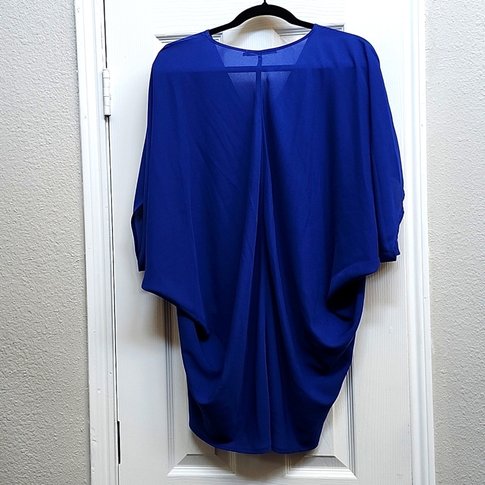 Revolve Three Eighty Two Royal Blue Aiden Caftan Mini Dress, Size XS - Picture 3 of 6